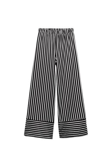 STRIPED PALAZZO TROUSERS