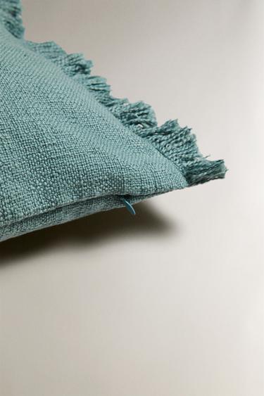 HOUSSE DE COUSSIN FRANGES - Bleu chiné de Zara - Image 5