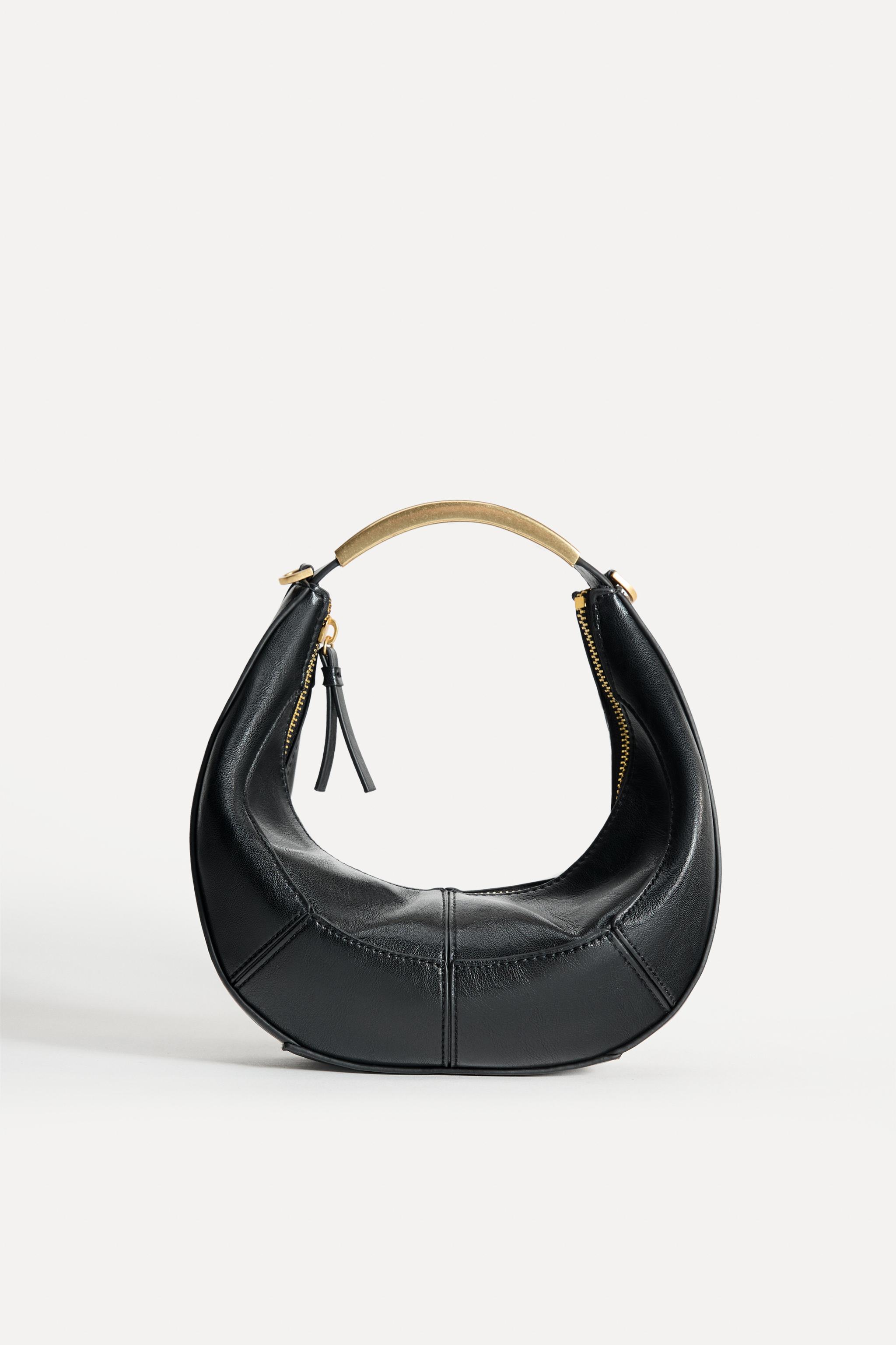 OVAL BAG WITH METAL HANDLE - Black | ZARA United States