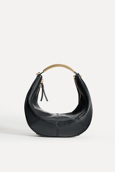 OVAL BAG WITH METAL STRAP - Black by Zara