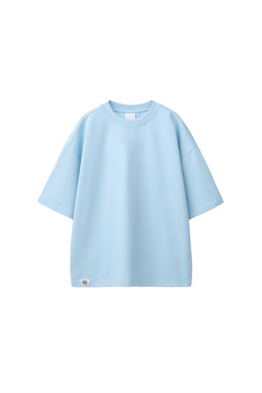 CAMISETA LISA INTERLOCK - Azul claro de Zara