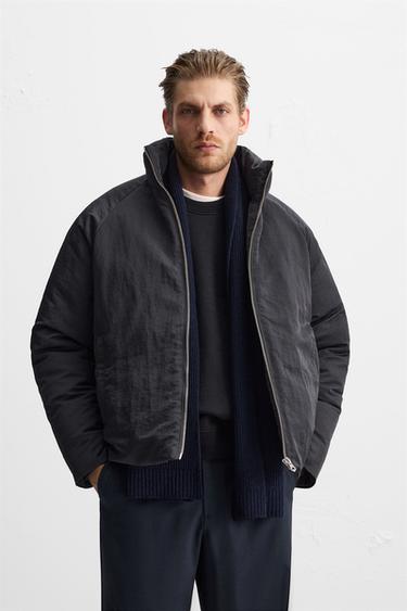 CAZADORA ACOLCHADA BOXY FIT - Gris oscuro de Zara
