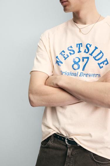 WASHED SLOGAN RELAXED FIT T-SHIRT - White by Zara - Image 4