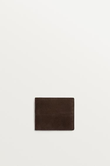 LEATHER WALLET - Brown by Zara