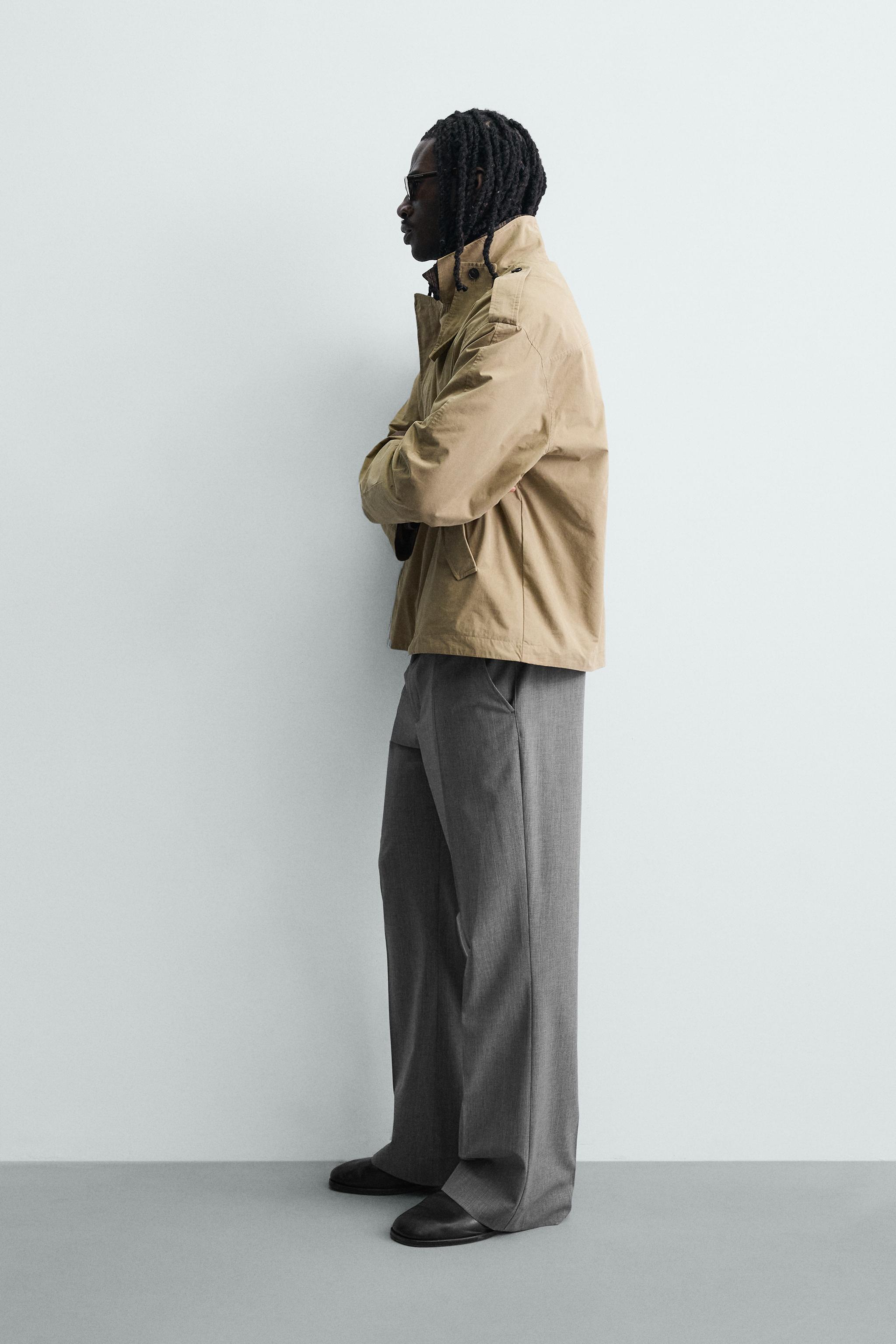 RELAXED FIT SHORT TRENCH COAT