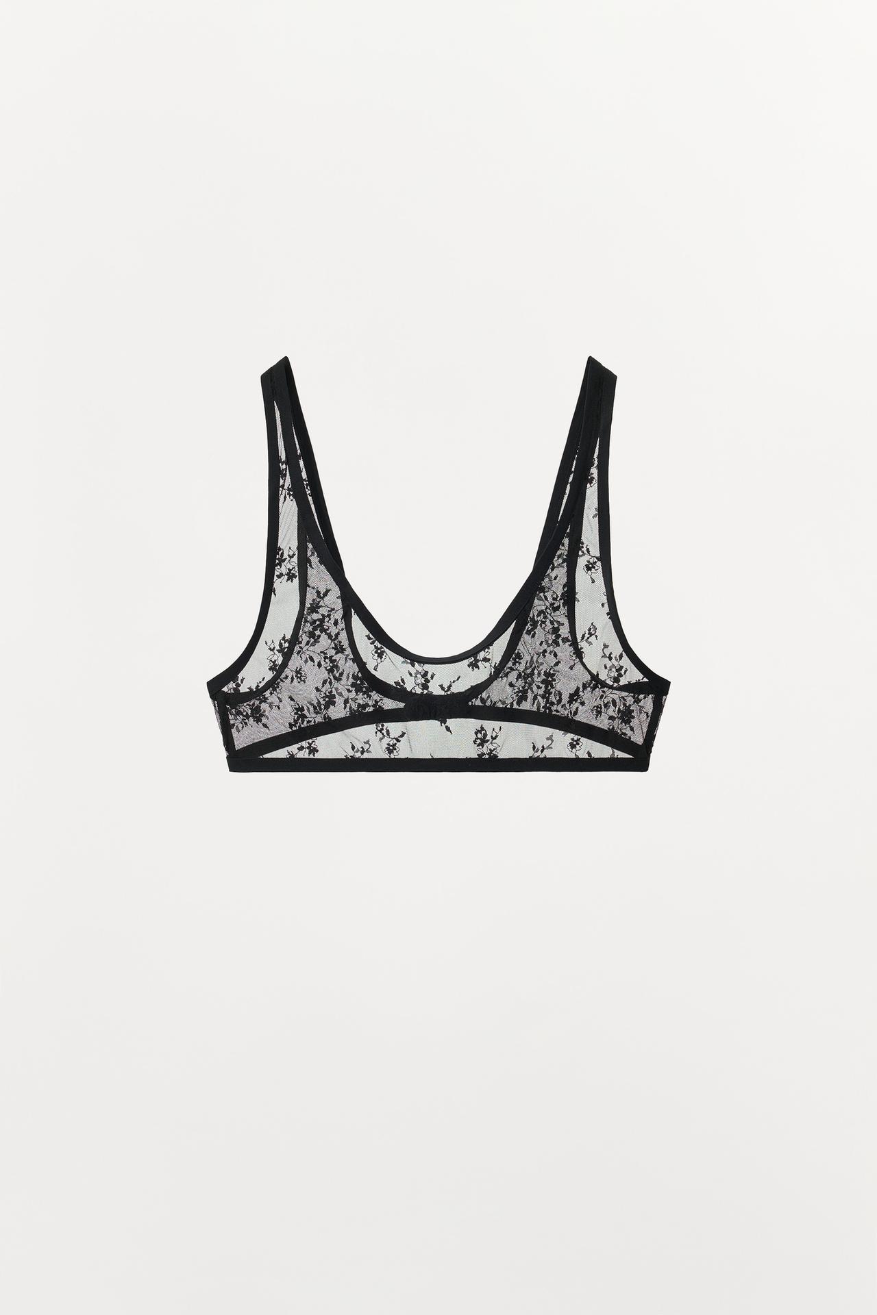LACE BRALETTE — Black