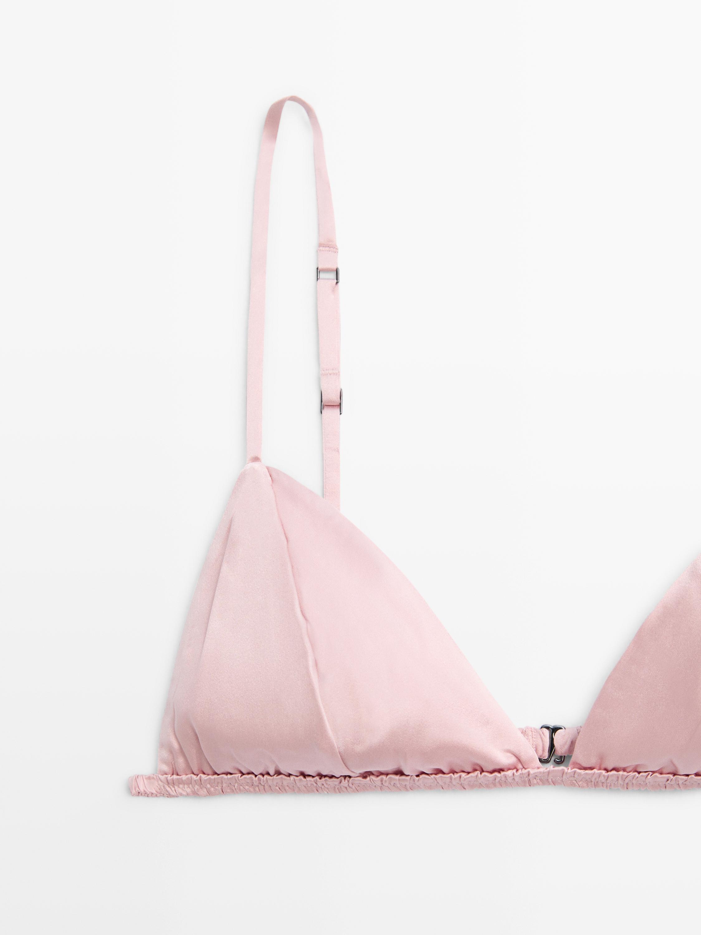 Haut de bikini triangle en soie