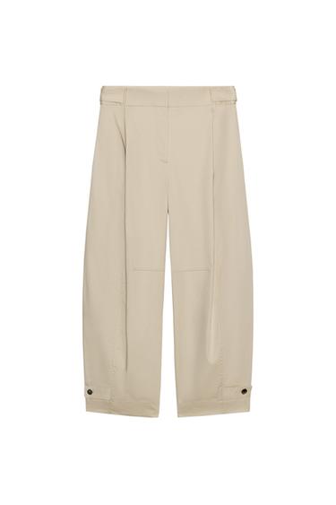 JUPE-CULOTTE TAILLE HAUTE - Écru moyen de Zara