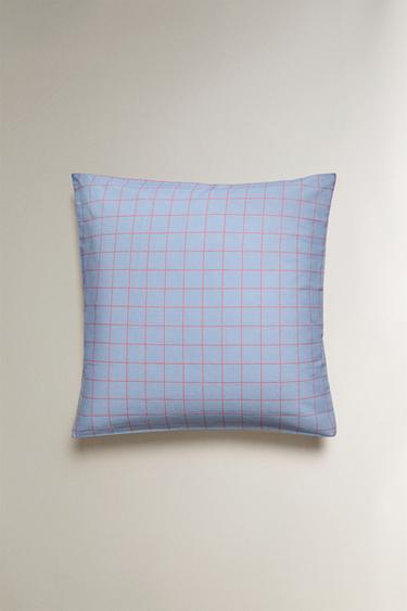 CHILDREN'S CHECK PILLOWCASE - Bluish by Zara - Image 1