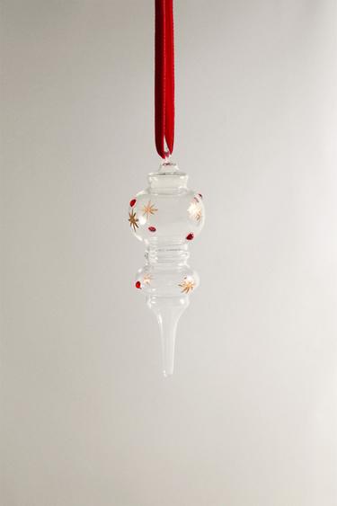 Zara ELONGATED BOROSILICATE GLASS CHRISTMAS TREE ORNAMENT - 990 - Image 0