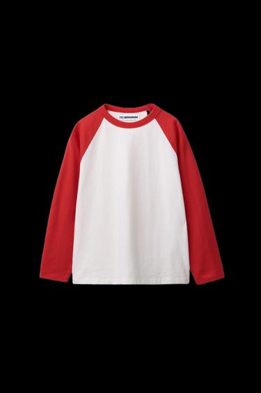 Zara BENSIMON ® X ZARA RAGLAN SLEEVE T-SHIRT - Red