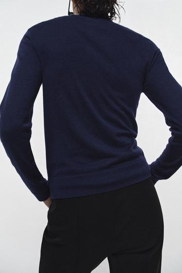 FINE KNIT CARDIGAN - Ink blue by Zara - Image 2