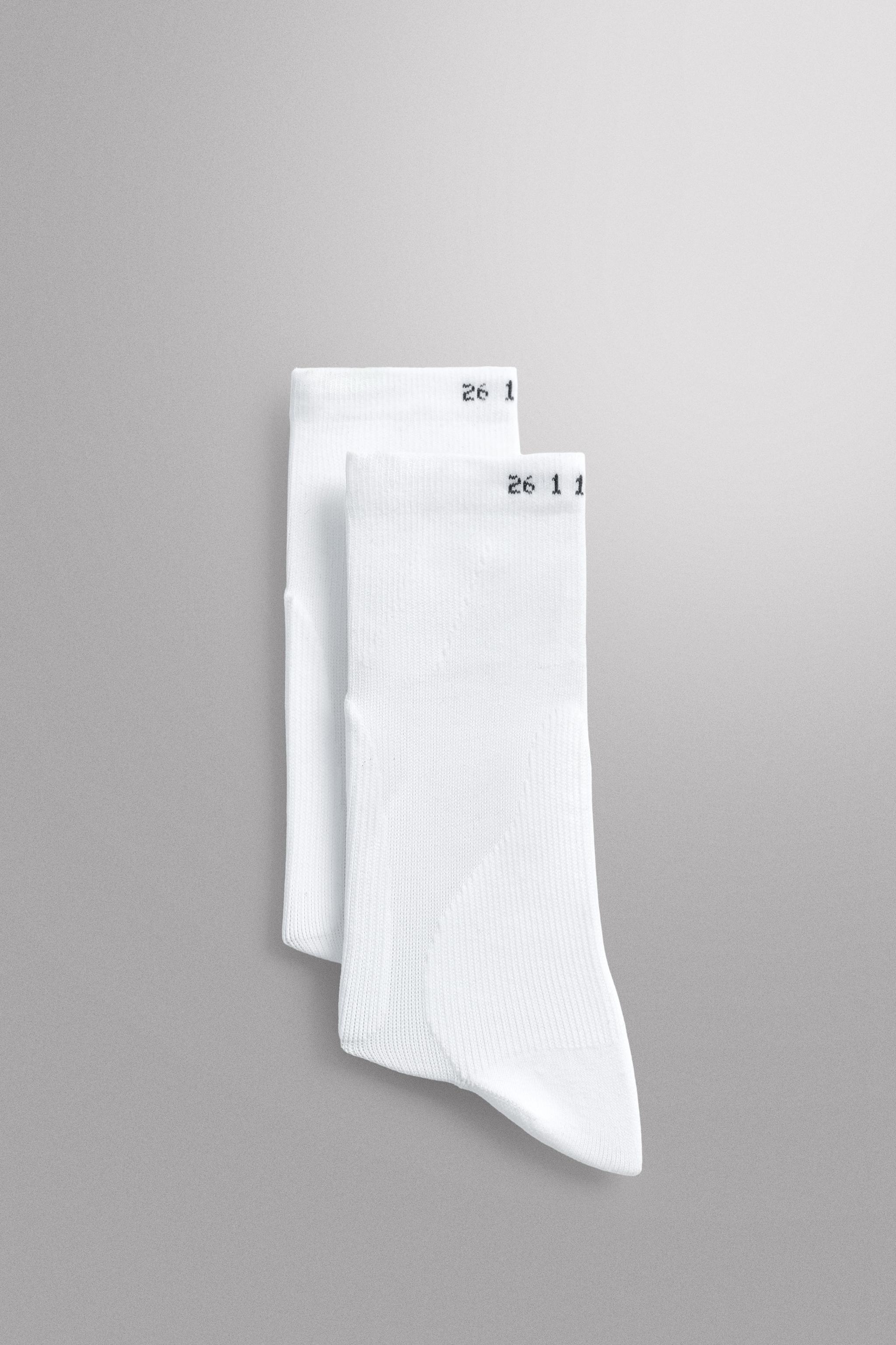 TWO-PACK OF TECHNICAL TRAINING SOCKS — White (alternate view)