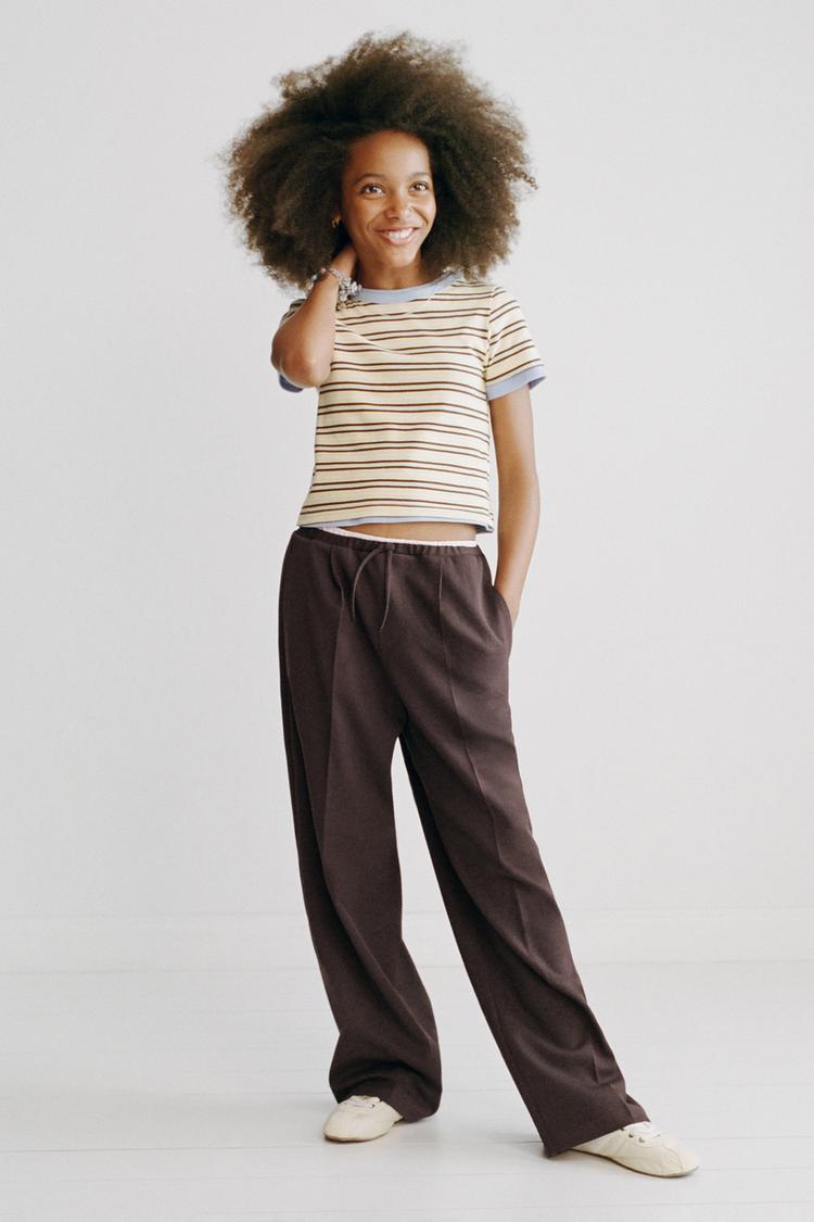 Pantalon wide leg cinturilla doble