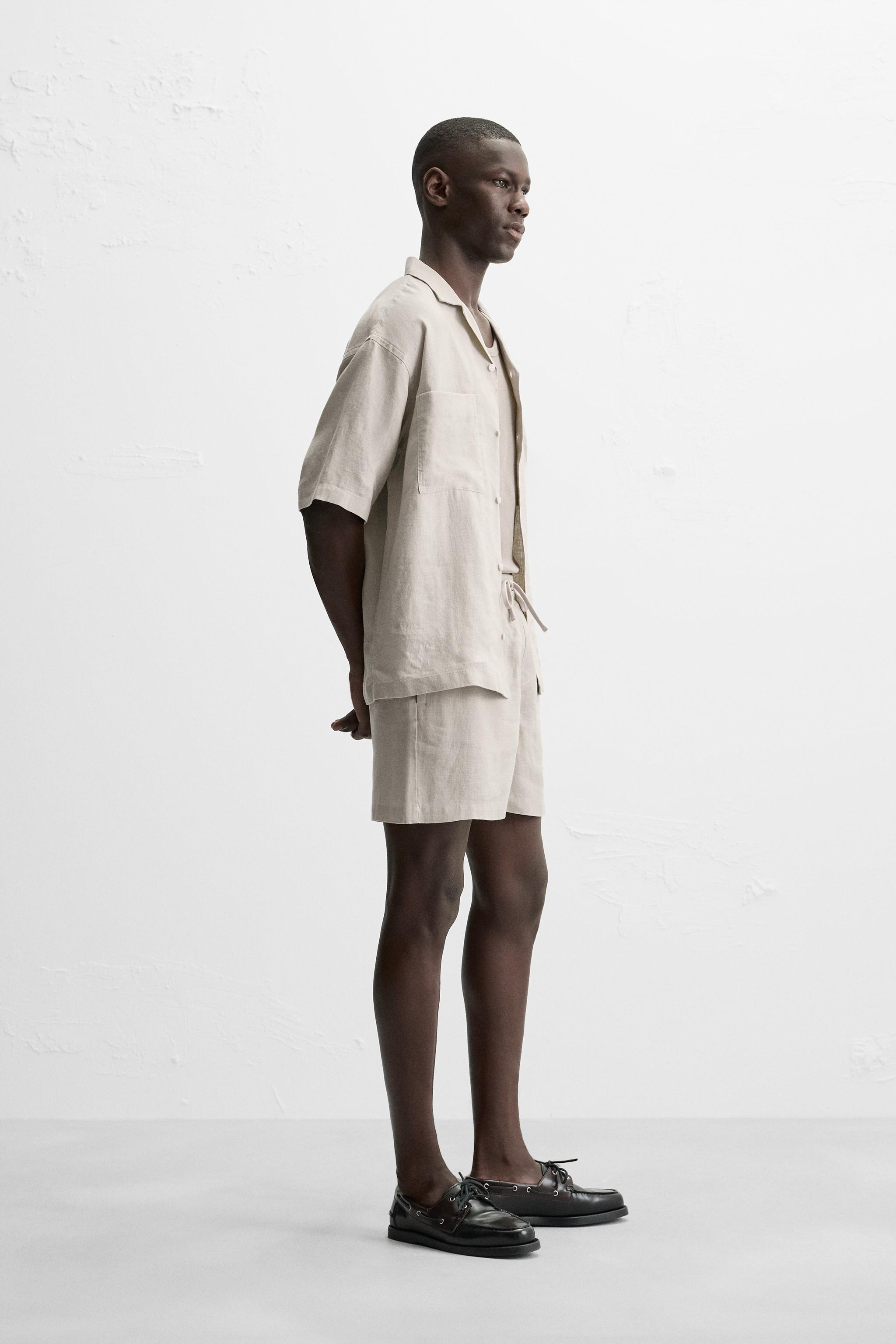 100% LINEN SHIRT - Beige | ZARA United States 100% LINEN SHIRT - Beige | ZARA United States