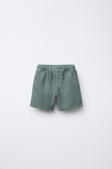 STANDARD SOFT TOUCH BERMUDA SHORTS - Blue green by Zara - Image 0