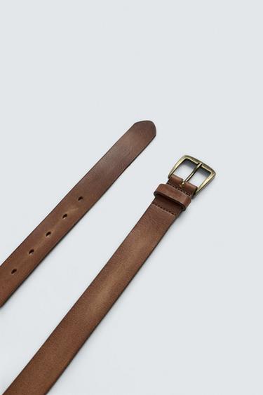 CEINTURE EN CUIR EFFET VINTAGE - Cuir de Zara - Image 1