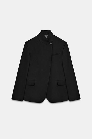 WOOL BLEND BLAZER ZW COLLECTION - Black by Zara