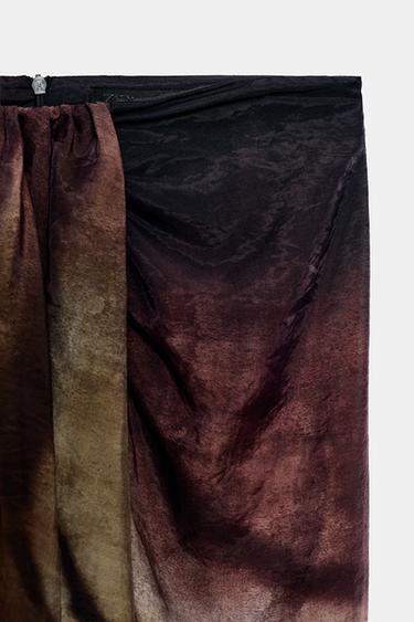 PARÉO IMPRIMÉ À NŒUD - Gris de Zara - Image 3