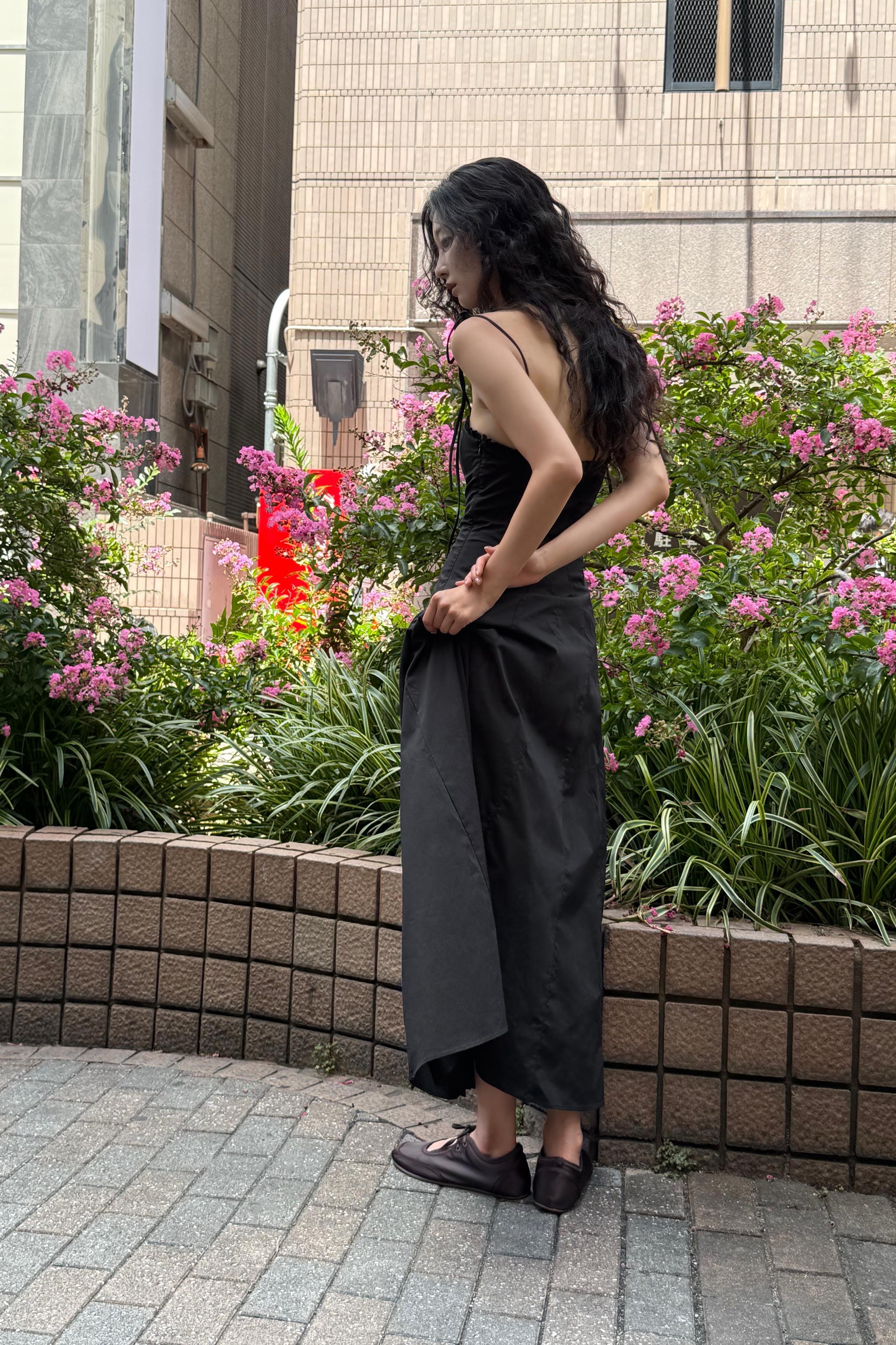 【タグ付】ZARA ブラックドレープネックワンピース L ドレープショート丈ワンピース - ブラック | ZARA Japan / 日本