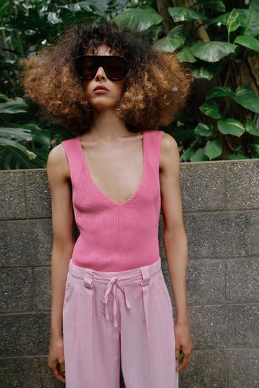 STRIPED CULOTTES - Pink / White by Zara - Image 4