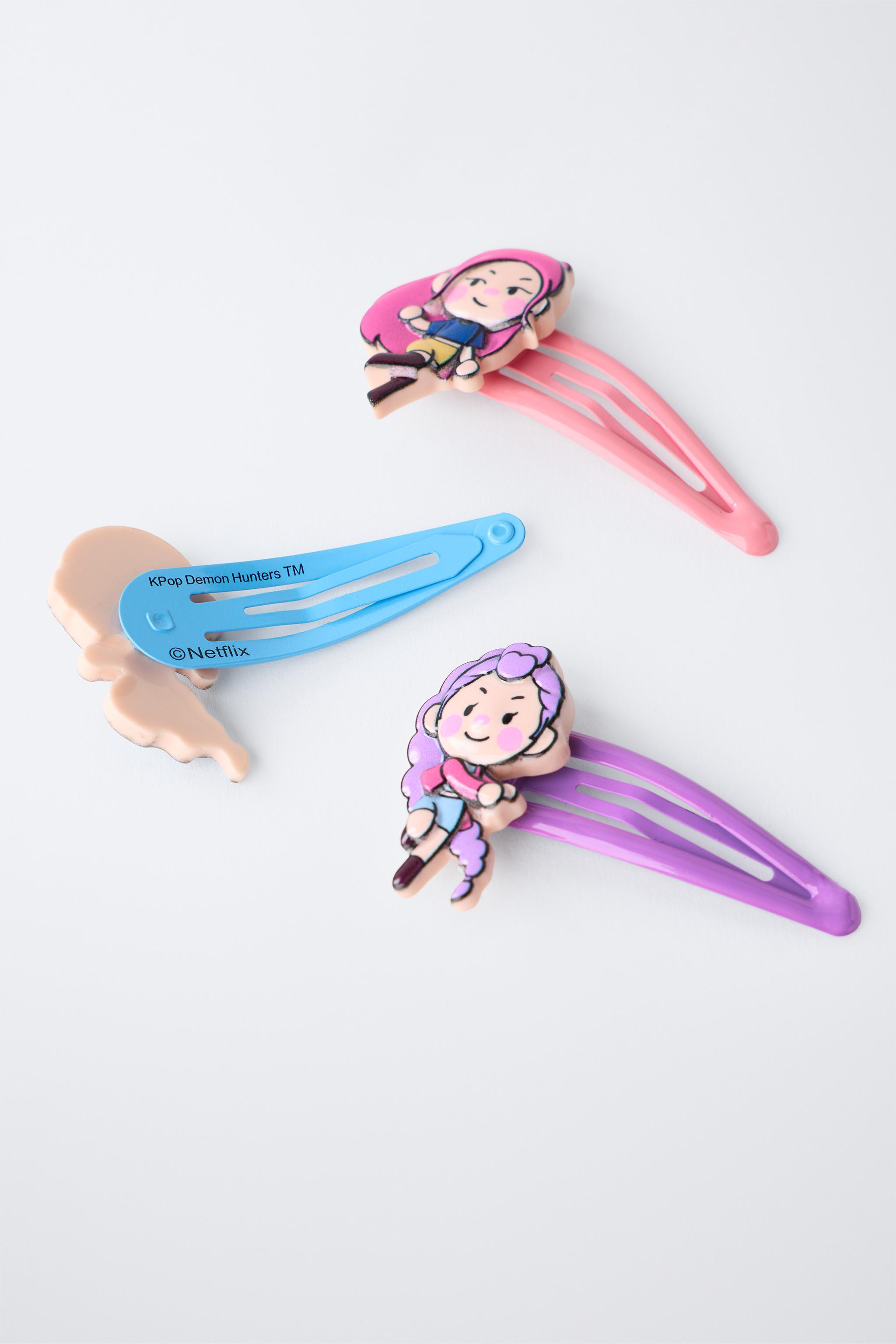 Детские аксессуары Zara KPOP DEMON HUNTERS™ NETFLIX © THREE-PACK HAIR CLIPS — фото 3