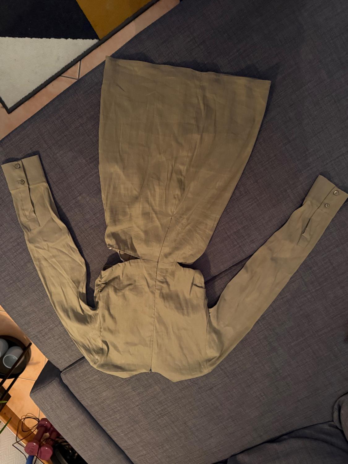 STRETCHY LINEN BLEND SHORT DRESS - Image 2
