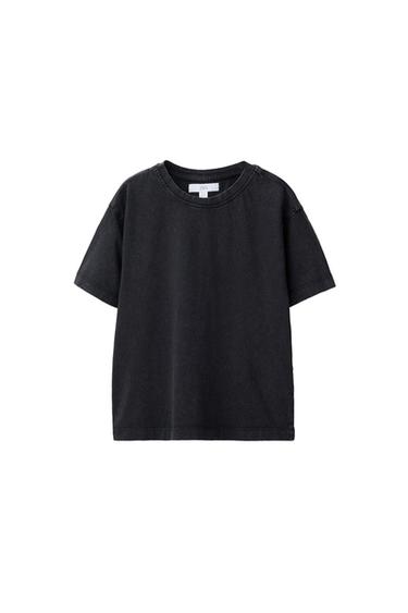Zara BASIC WASHED EFFECT T-SHIRT - Anthracite grey