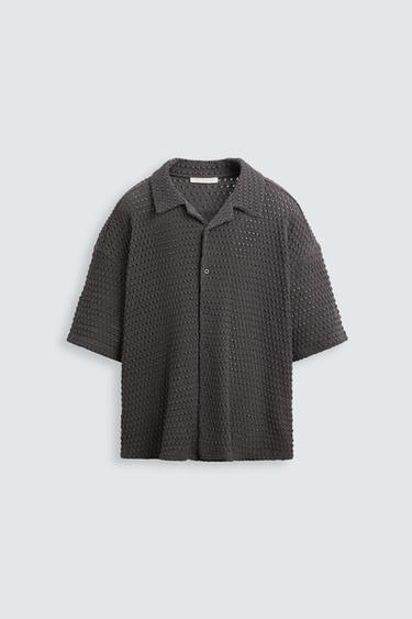 CAMISA ESTRUCTURA IRREGULAR - Gris Antracita de Zara
