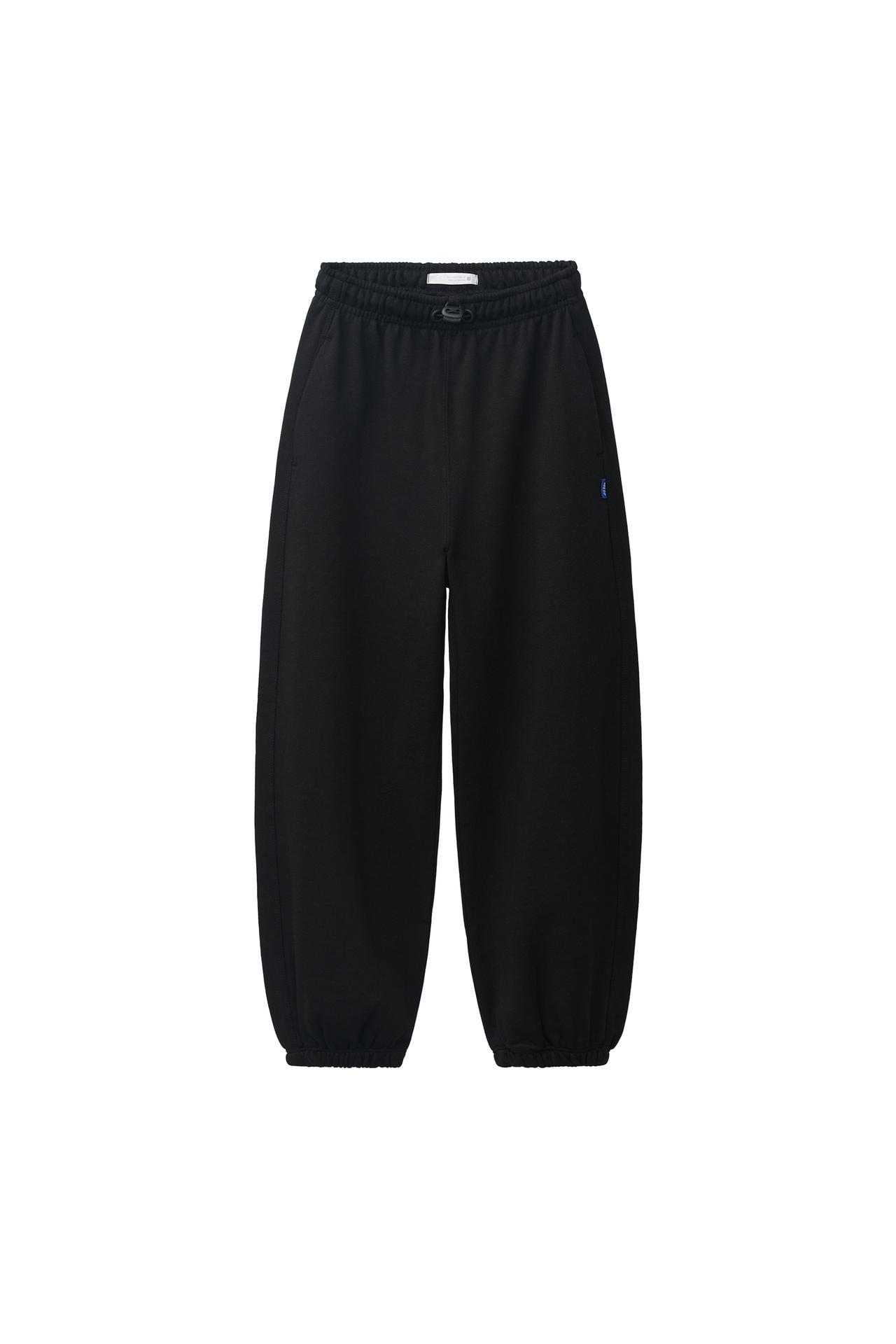 LABEL JOGGER PANTS — Black