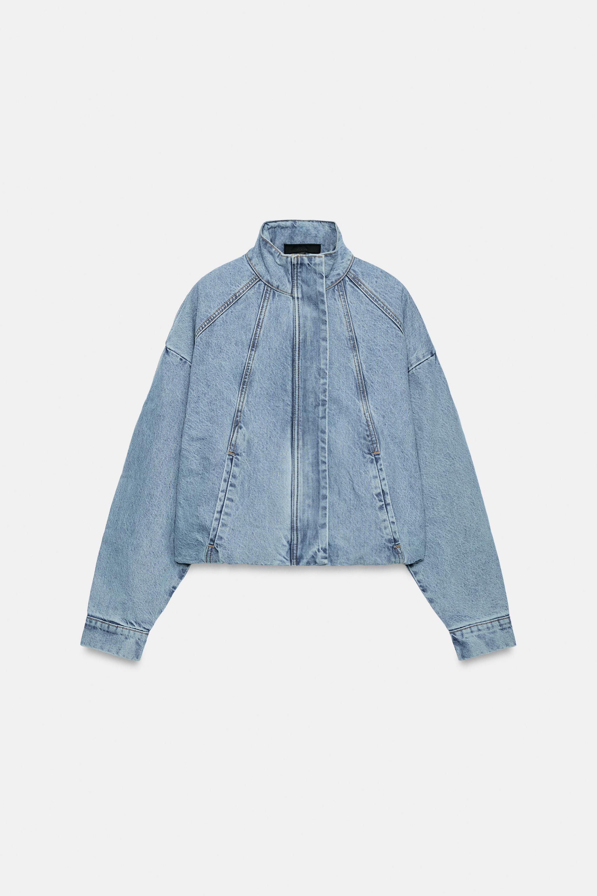 Z1975 HIGH NECK DENIM BOMBER JACKET