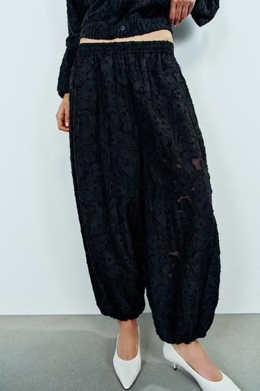 BURNOUT BALLOON PANTS — Black 2