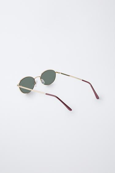 METAL FRAME SUNGLASSES - Golden by Zara - Image 2