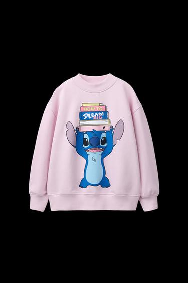 Zara LILO & STITCH © DISNEY PRINTED SWEATSHIRT - Pink - Image 0