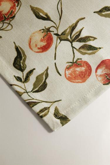 TOMATO-PRINT TABLECLOTH - Sand by Zara - Image 2