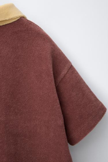 POLO SERVIETTE COL CONTRASTE - Terracota de Zara - Image 3