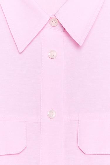 SHORT OXFORD SHIRT - Pink by Zara - Image 2