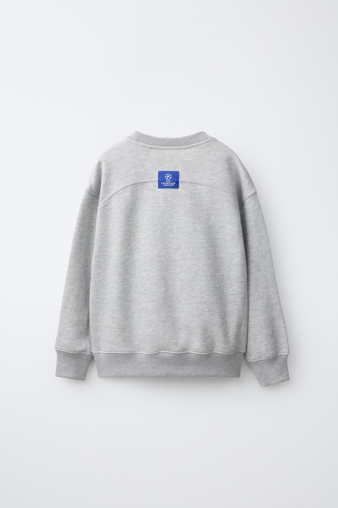 UEFA CHAMPIONS LEAGUE ® PRINT SWEATSHIRT — Gray marl
