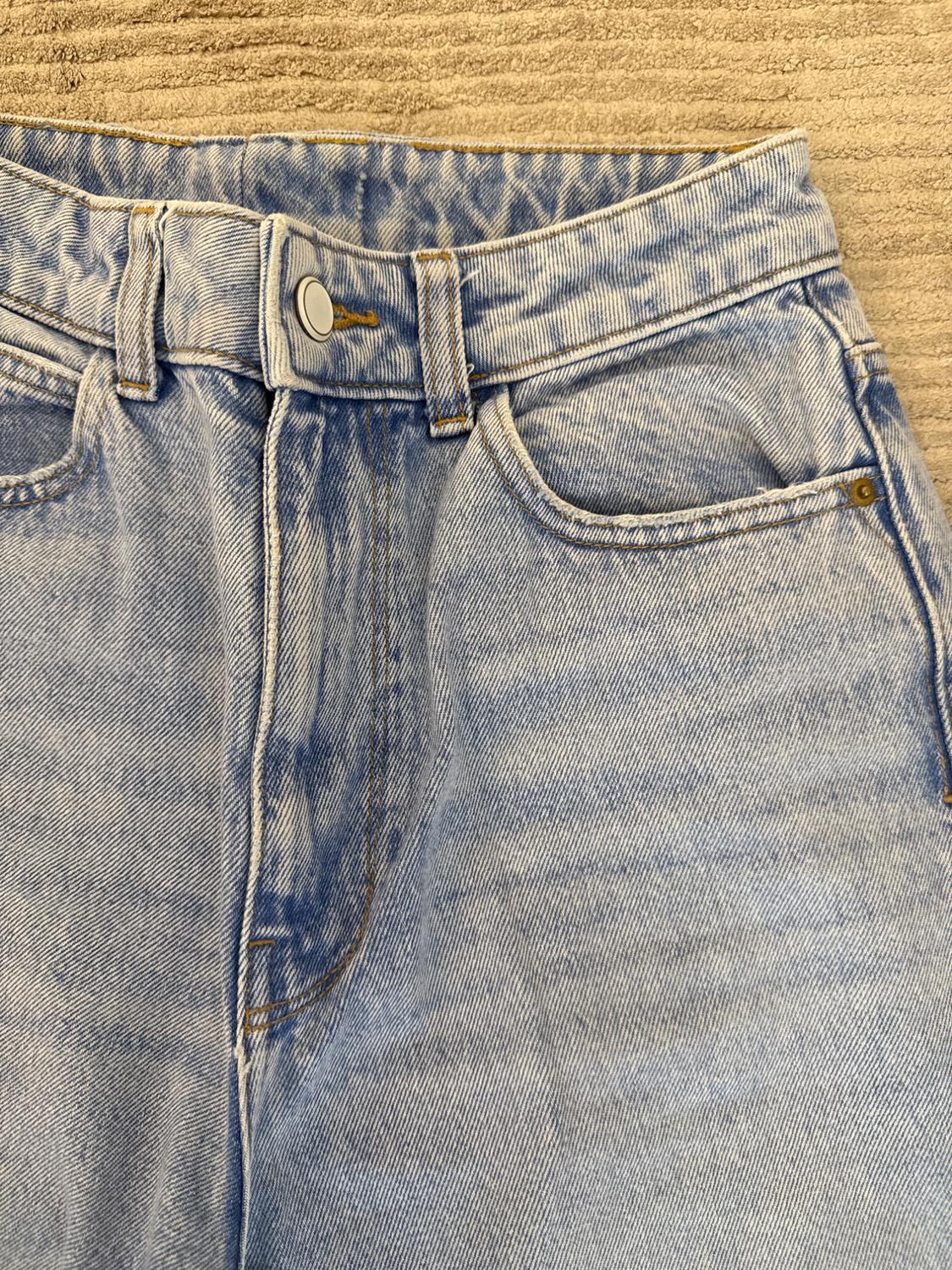 JEANS ZARA WIDE LEG AZUL CLARO CON ROTURAS - Image 2