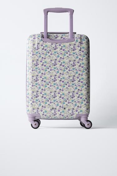 FLORAL TRAVEL SUITCASE - Mauve Purple by Zara - Image 4