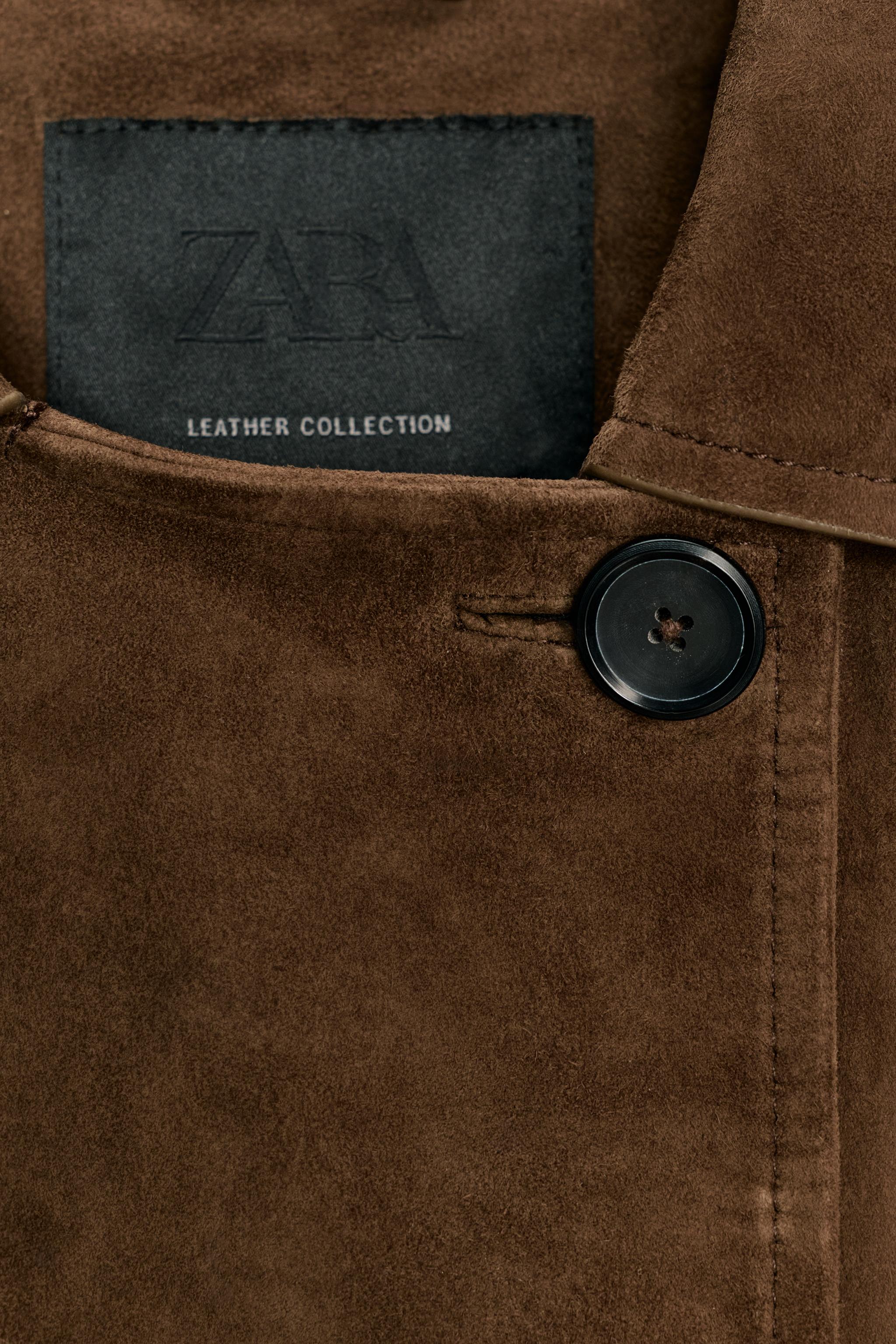 SHORT SUEDE TRENCH COAT ZW COLLECTION LIMITED EDITION