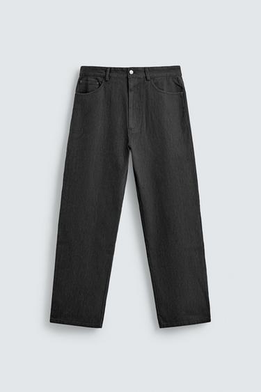 JEANS STRAIGHT FIT - رمادي by Zara