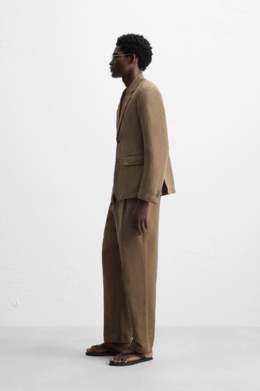 PANTALON DÉLAVÉ DE COSTUME - Kaki de Zara - Image 3
