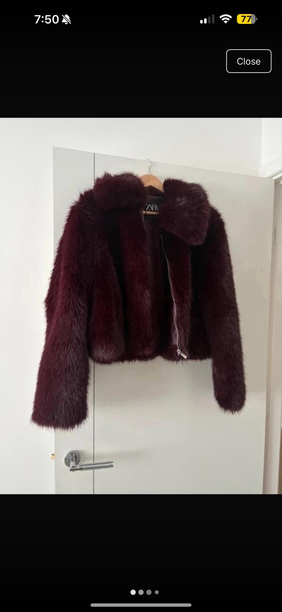 SHORT FAUX FUR COAT - Image 2
