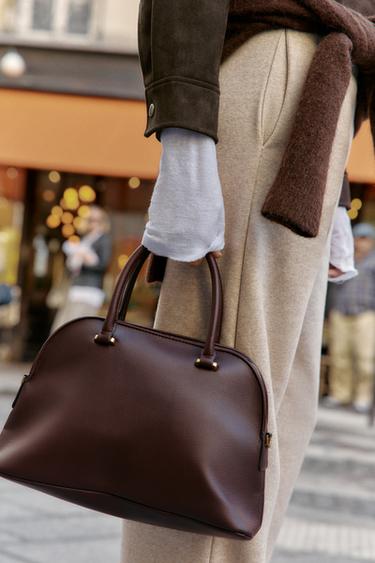 CITY BAG WITH DOUBLE HANDLE - Burgundy Red by Zara - Image 1