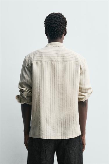 STRIPED FLOWING SHIRT - Ecru by Zara - Image 2