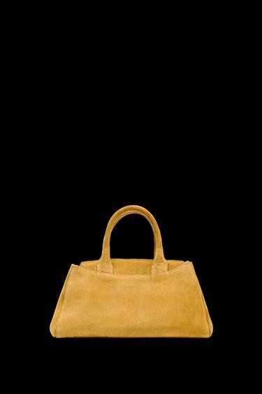 MINI SPLIT SUEDE CITY BAG - Yellow by Zara - Image 0