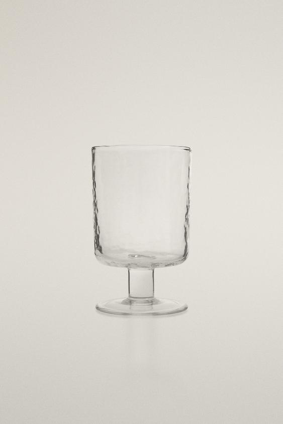 COPA VIDRIO MARTILLADO - Transparente de Zara - Imagen 0