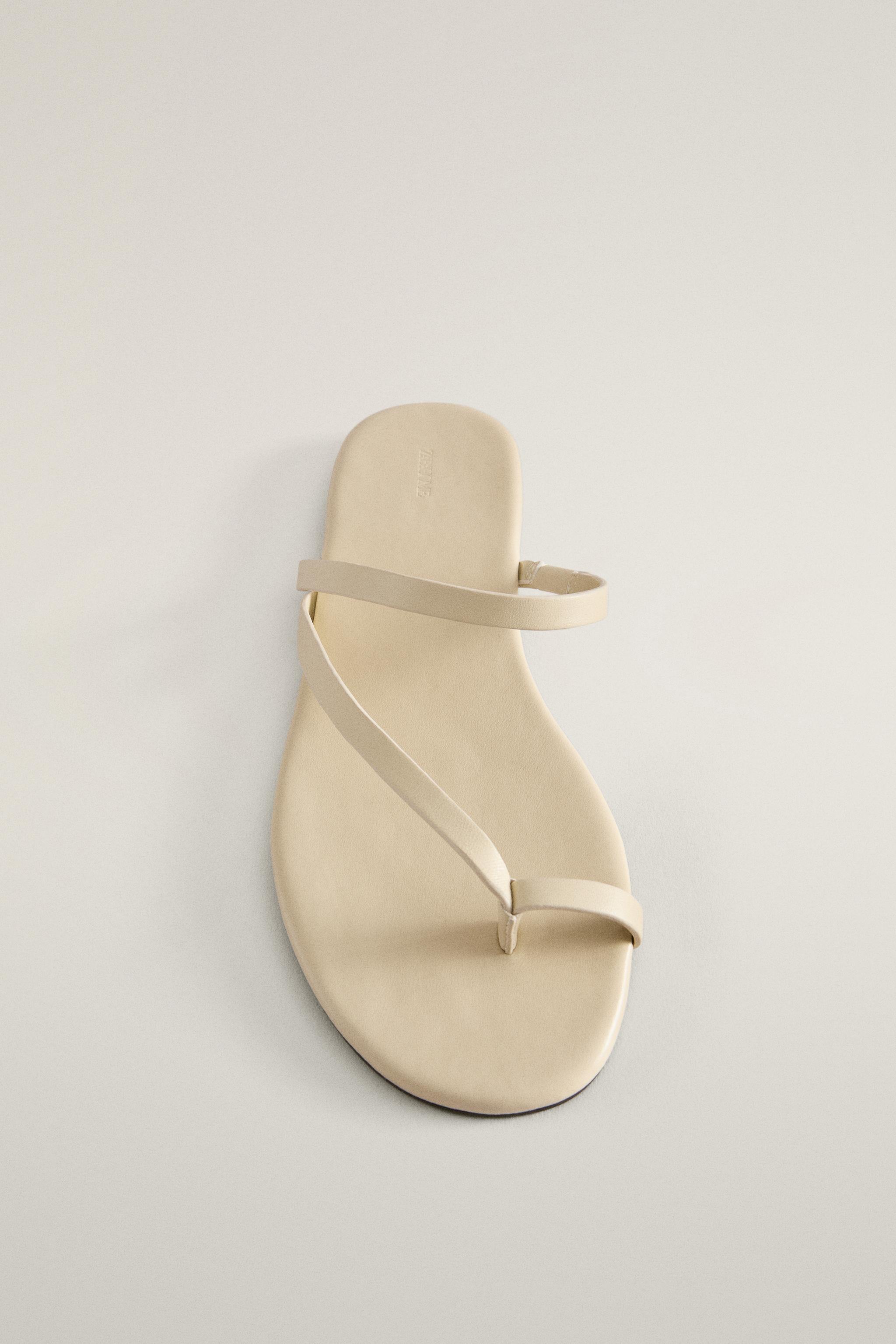SANDALE PLATE CUIR