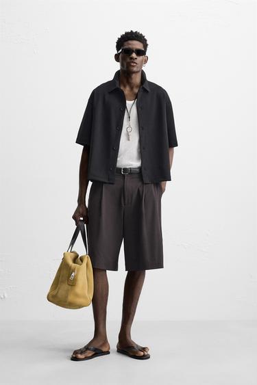 INTERLOCK TEXTURED SHIRT - Black by Zara - Image 0